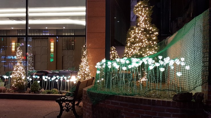실외용 - 오류동 호텔 베르누이 X-mas 경관용 LED 설치